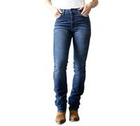 Kimes Ranch Women's Sarah Casual Durable Western High Rise Waist & Slim Bootcut Dark Wash Blue Tri-Blend Denim Jeans