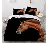 KIMETI Duvet Cover King Size Horses 3D Printed Quilt Cover Colorful Duvet Cover