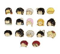 Kimetsus No Figure Badge, 17 Pieces Ghost Killing Cute Brooch Set, Anime Characters Metal Badge, Mitsuri Muichirou Nezuko Cosplay Bag Decor