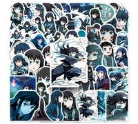 Kimetsus No Stickers, 50 Pcs TokitouMuichirou Figure Vinyl Waterproof DIY Sticker Decals for Party, Water Bottle Scrapbook Laptop Skateboard Computer for Teens Students