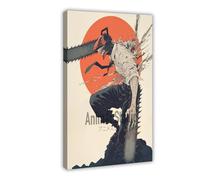 KIMEYT Anime Chainsaw Man Poster (2) Canvas Poster Wall Art Decor Print Picture Paintings for Living Room Bedroom Decoration 08x12inch(20x30cm)