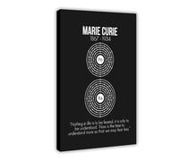 KIMEYT Marie Curie Vintage Poster Canvas Poster Wall Art Decor Print Picture Paintings for Living Room Bedroom Decoration 08x12inch(20x30cm)