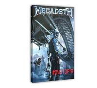 KIMEYT MEGADETH Dystopia Ltd Ed New RARE Tour Poster Canvas Poster Wall Art Decor Print Picture Paintings for Living Room Bedroom Decoration 20x30inch(50x75cm)