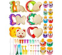 Kimfead Sandwich Cutters for Kids Lunch 48 Pcs
