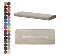 Kimgull Bench Cushion Cover with Zip, Replacement Seat Cushion Cover, Sponge Not Included, Non-Slip Rubber Particles on the Bottom, Machine Washable (Taupe 120 x 40 x 5 cm)