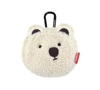 Kimhachan Pluffy Character Pouch with Carabiner | Cute Mini Accessory Bag Pocket Organizer for Women Makeup Organizer Case (Kimhachan (Ivory))