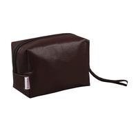 kimhachan Soft Square Pouch | Lightweight Nylon Cosmetic & Accessory Bag with Strap | 3 Sizes 3 Colors, Brown, L, Square Pouch