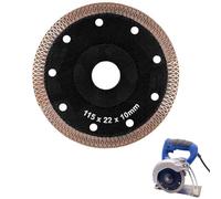 KIMHOME 1Pcs 115mm Diamond Cutting Discs for Angle Grinder |Super Thin Fast, Clean Cut on Porcelain, Granite, Marble, Concrete, Tiles,Stones,Bricks,and Ceramics(115MM/4.5Inch, Black)