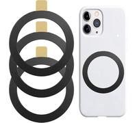 KIMHOME 3Pcs Magnetic Ring Stickers, Compatible Self-Adhesive Metal Rings for Most Phone Cases & Car Mounts(Black)