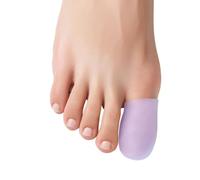Kimihome Gel Toe Cap and Protector - Silicone Toe Covers - Cushions and Protects to Provide Relief from Missing or Ingrown Toenails, Corns, Calluses, Blisters (12 Large, Lavender)