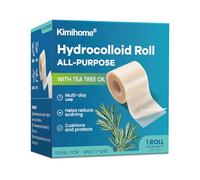Kimihome Hydrocolloid Roll Gel Bandages - 2.56in*16.4ft Hydrocolloid Bandages Patch with Tea Tree - Cut-to-Size, Ultra Absorbent Tape for Blister, Acne Care - First Aid Kit Travel Essential
