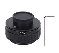 KIMISS 0.5X C Mount Adapter Lens Trinocular Stereo Microscopes, Microscope Tube Digital Camera Focusing, Compatible with CX Photo Port and T490 Series