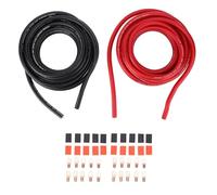 KIMISS 1/0 AWG Wire Primary Automotive Wire Car Power Cable Copper Clad Aluminum Audio Ground Cable 20FT Red Black Compatible with Car RV Trailer