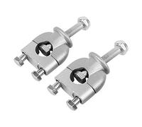 KIMISS 1 Pair 7/8' 22mm Universal Motorcycle Handlebar Mount Kit, Silver Handle Bar Mount, Metal, ATV Dirt Bike, Silver