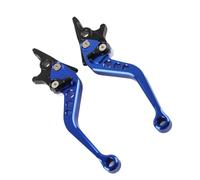 KIMISS 1 Pair Motorcycle Clutch Brake Handle Levers Universal CNC Aluminum Alloy Double Disc Brake Lever for GY6 Xmax 400 (Blue)+msx125 Blue Brake Lever