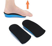 KIMISS 1 Pair PU Height Increase Insoles - Comfortable Half Height Cushion for Sports, 2-4 Cm Elevation, Shock Absorbing Design (2cm)