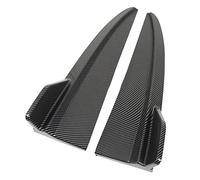 KIMISS 1 Pair Rear Bumper Lip Diffuser Tail Side Splitter for Fit for C-Class W205 C43 AMG-Line 2015-2021 - Enhance Stability & Aesthetics (Carbon Fiber Style)