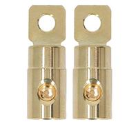 KIMISS 1 Pair Set Screw Ring Terminal Battery Cable Ends Battery Ring Terminals Car Battery Terminal Screw Battery Cable Ring Terminals O Ring Terminals Brass 0GA for 0-2GA