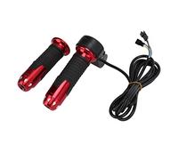 KIMISS 1 Pair Twist Throttle Grip Handlebar for Electric Vehicles 12V-99V - 3 Speed Adjustable Accelerator with Connection Wires (Red)