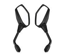 KIMISS 1 Pair Universal 10mm Snake Pattern Left and Right Side Motorcycle Rearview Mirrors, Motorcycle Handlebar End, Rearview Mirrors, Black Motorcycle Mirrors Side Mirrors