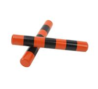 KIMISS 1 Pair Wooden Rhythm Sticks with Iron Beads, Sand Stick Shaker for Early E on - Enhance Creativity & Musical Skills in (Yellow Stripe)