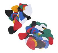 KIMISS 100Pcs Guitar Picks - Colorful 0.46mm Plastic Finger Protection for Guitarists - Ideal for Beginners, Smooth Strumming, Non-slip Design, Vibrant Accessory Set