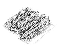 KIMISS 100Pcs Stainless Steel Garden Staple Pins for Securing Weed Barrier Fabric, Erosion Control, and More - 15.2cm Ground Anchors for Landscaping