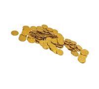 KIMISS 100PCS Treasure Coins Set - Realistic Plastic Simulation Coins for Board Games, Parties, and Treasure Hunts - Ideal for ' Parties and Themed Events (Pirate Gold)