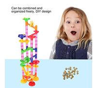 KIMISS 105pcs Plastic Pathway Brick Toy Set with Rolling Balls - Building Toys for to Enhance Motor Skills and Observation (80PCS (678-5))