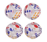 KIMISS 10pcs 2.5cm Translucent 6-Sided Dice Set for Board Games and Classroom Activities - Fun Eco-Friendly Dice for Math Games and Interactive Learning