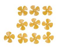 KIMISS 10Pcs 80mm 4 Blades Propeller Plastic Rotating Toy Model Accessories with 2mm Hole XR-149 High Performance for Toy Accessories (Yellow)