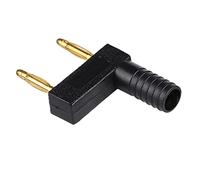 KIMISS 10PCS Fit for U52 2mm Banana Plug Double Row Short Circuit Connector Cable 10mm Spacing Black for Electrical Testing