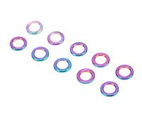 KIMISS 10Pcs M5 Bolt Washers - Alloy Screw Gaskets for Mountain Cycling, Rust Prevention, Lightweight and Corrosion Resistant