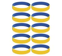 KIMISS 10Pcs Ukrainian Rubber Wristbands - Support Ukraine with Comfortable Blue and Yellow Bracelets for Men and Women, Ideal for Sports Fans and Events