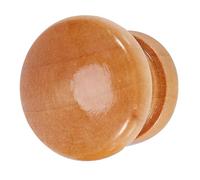 KIMISS 10Pcs Wooden Furniture Pull Handles, S/M/L, Kitchen Cabinet Drawer Cupboard Door Knob, Antique Brass, Lacquered, with Screw, Oak, for Wardrobe Doors, Chest of (Small Size