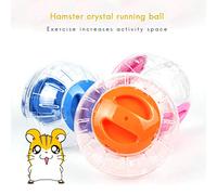 KIMISS 12cm Mini Transparent Plastic Hamster Exercise Ball - Portable Pet Training Toy for Fun & Interactive Play (Blue)
