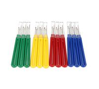 KIMISS 12Pcs Colorful Ergonomic Seam Ripper Set - Stainless Steel Thread Remover Tool for Sewing, Embroidery, and Quilting - Comfortable Handles for Precision Stitch Removal