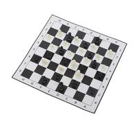 KIMISS 13 Inch Travel Chess Set - Compact Plastic Chess Piece Set with Portable Chessboard for International Game - Ideal for Outdoor and Home Use