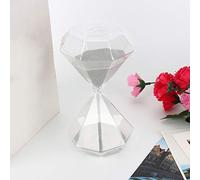 KIMISS 15 Minutes Shaped Hourglass Sand Timer - LED Light Desktop Ornament, Ideal for Cooking, Reading, and Exercise - Unique Birthday