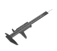 KIMISS 150mm Double Rule Scale, Plastic Material (Black)