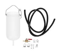 KIMISS 1L Motorcycle Auxiliary Fuel Tank, Universal Gas Container with Cut Off Valve & Hose, Tool Kit for Dirt Bikes Cruiser Touring