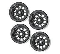 KIMISS 2.2in RC Crawler Wheel Hubs - 4 PCS Aluminum Alloy Hub for 1/10 RC Simulation Vehicles, High Performance Replacement Components (Ti Color)