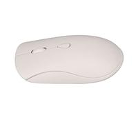 KIMISS 2.4G Wireless Mouse, Ergonomic Rechargeable Silent Mouse for and Gaming, 1600 DPI for Desktop & Laptop (White)