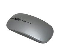 KIMISS 2.4G Wireless Mouse - Rechargeable Ultrathin Silent Gaming Mouse with Color Backlight, 1600 DPI for Laptop and Office Use with 2.4G Receiver (Dark Gray)