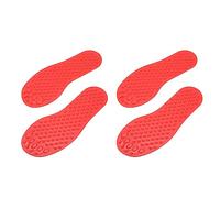 KIMISS 2 Pair Non-Slip Foot Shaped Floor Markers - PVC E Onal Footprint Markers for Toddlers & Classroom Activities, Ideal for Coordination & Movement in Preschool and Kindergarten (Red)