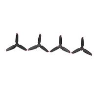 KIMISS 2 Pairs RC Drone Pr Lers 3 Blades Quick Release Replacement for FPV Combo - Lightweight Design for Stable Flight (Red Border)