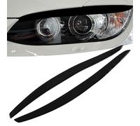 KIMISS 2 Pcs Headlight Eyebrow， Headlight Eye Lid Glossy Black Trim Front Left Right Decoration for 3 Series Coupe E92 2006-2012