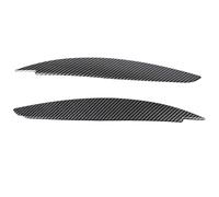 KIMISS 2 Pcs Headlight Eyebrow Trim for Fit for 1 Series E81 E82 E87 E88 - Stylish Front Light Eyelid Covers for Enhanced Protection and Appearance (Carbon Fiber Style)