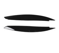 KIMISS 2 Pcs Headlight Eyebrow Trim for Fit for 1 Series E81 E82 E87 E88 - Stylish Front Light Eyelid Covers for Enhanced Protection and Appearance (Glossy Black)