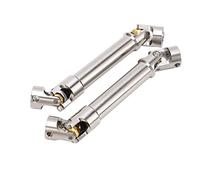 KIMISS 2 Pcs RC Drive Shaft Stainless Steel M4 for 1/10 RC Crawler for for Axial SCX10 II High Performance (91mm)